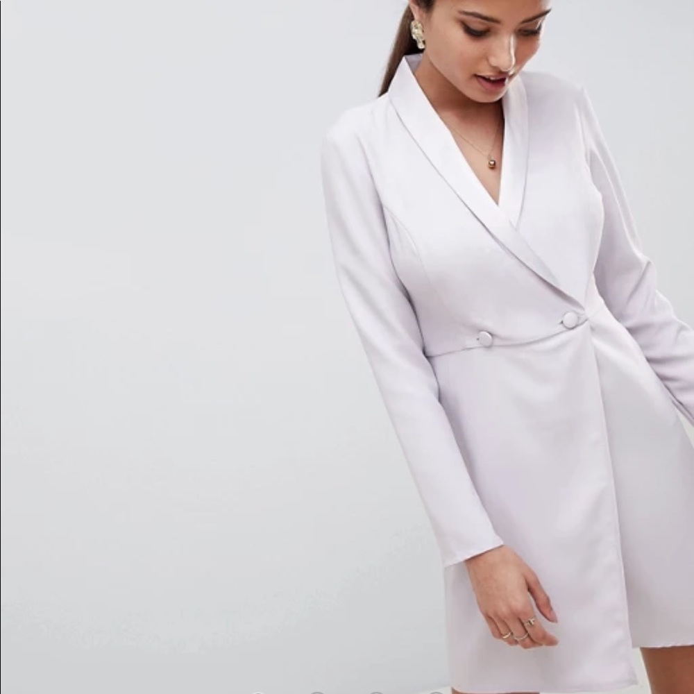 ASOS DESIGN button front blazer mini dress (US 10)